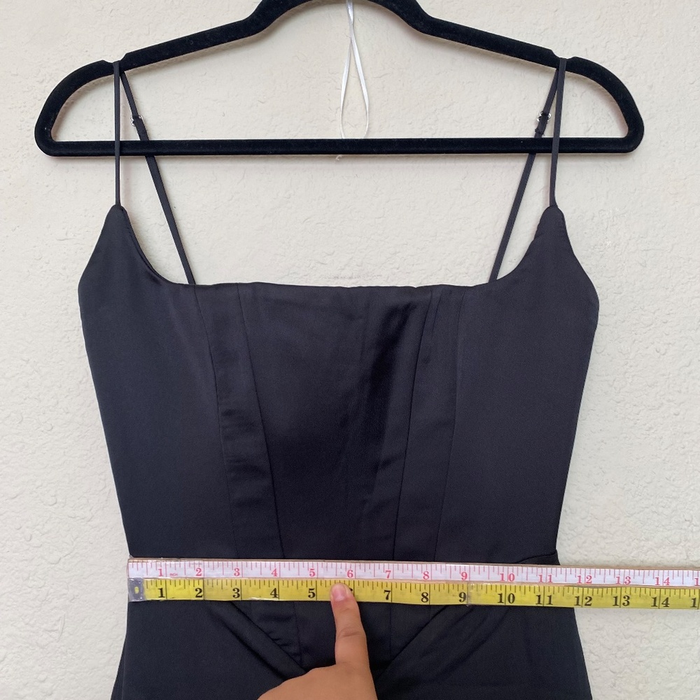 HOUSE OF CB 'Olivette' Black Satin Corset Maxi Dress NWOT size XS - Picture 6 of 10